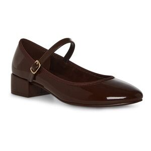 Madden Girl Brown Mary Jane Block Heels